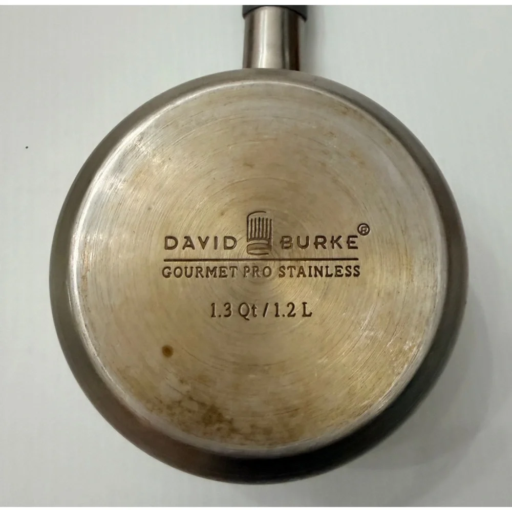 David Burke Gourmet Pro Stainless Saucepan with Lid 1.3 Qt